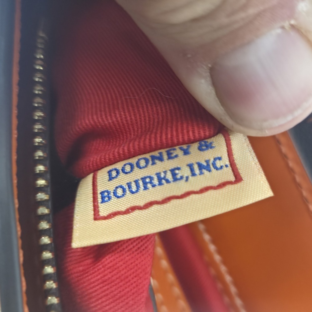 Dooney & Bourke "MILA" Pumpkin Color/Large Leather Tote Bag With Dust Cover - Picture 14 of 16